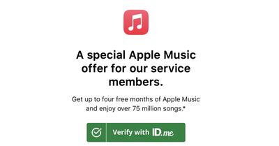 apple music military four month trial