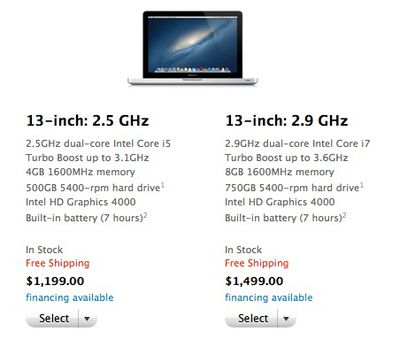 macbook pro 13 2012 pricing