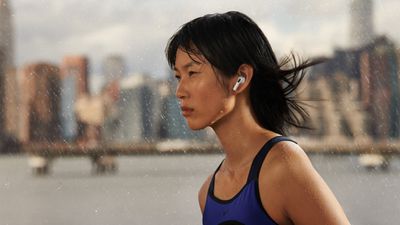 Jogging outlet with airpods