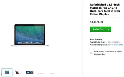 Refurbished Late 13 13 Inch Retina Macbook Pro Debuts In Apple S Online Store Macrumors