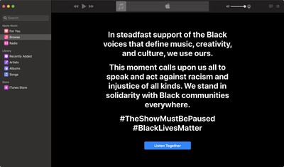 Apple Music Joins Music Industry S Blackout Tuesday Awareness