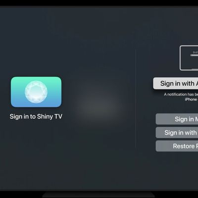 tvos face id signin screen