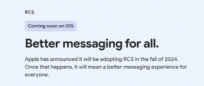 Google RCS iOS Ende 2024