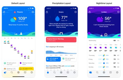 carrot weather layout update