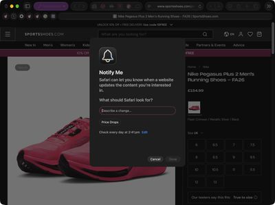 safari notify me macos