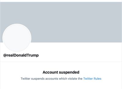 twitter donald trump suspension
