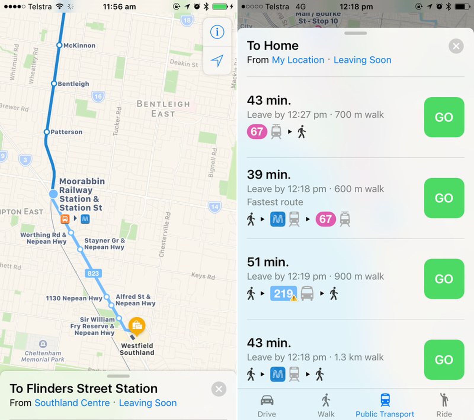 Apple Maps Transit Data for Australia Extends to Melbourne ...