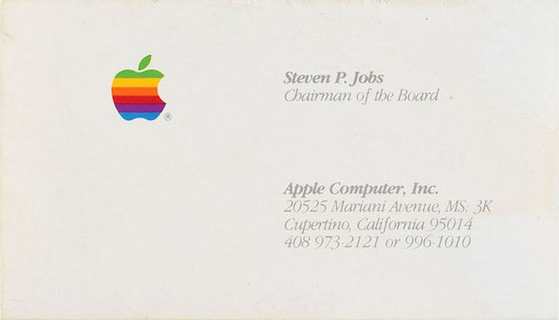 Someone Just Paid Over 6 000 For A Steve Jobs Business Card
