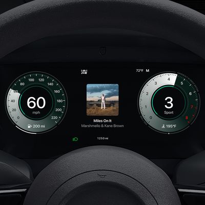 Apple CarPlay Ultra cluster Now Playing