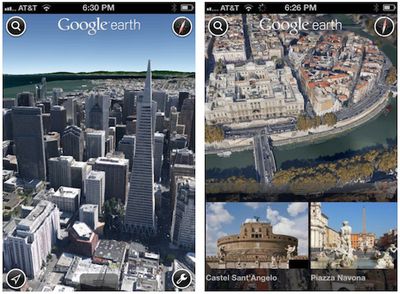 google earth iphone 3d