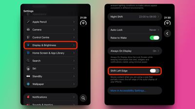 shift left edge setting duo