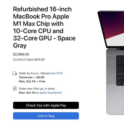 refurb 2021 macbook pro price cut