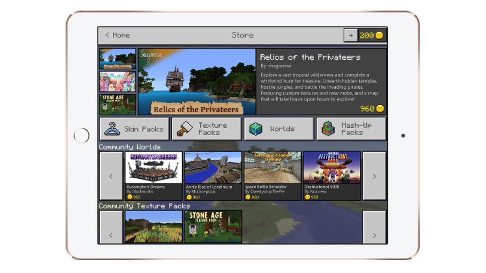 Minecraft Pocket Edition is about to go social with mobile rent-a