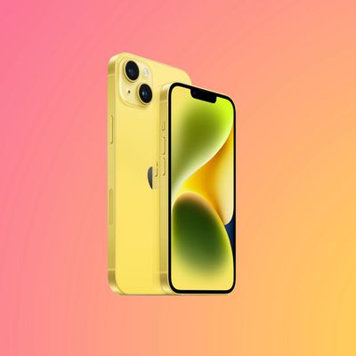 yellow iphone on pink