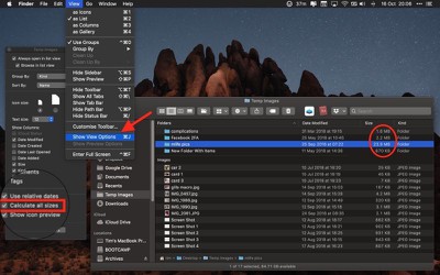 view files on mac by size