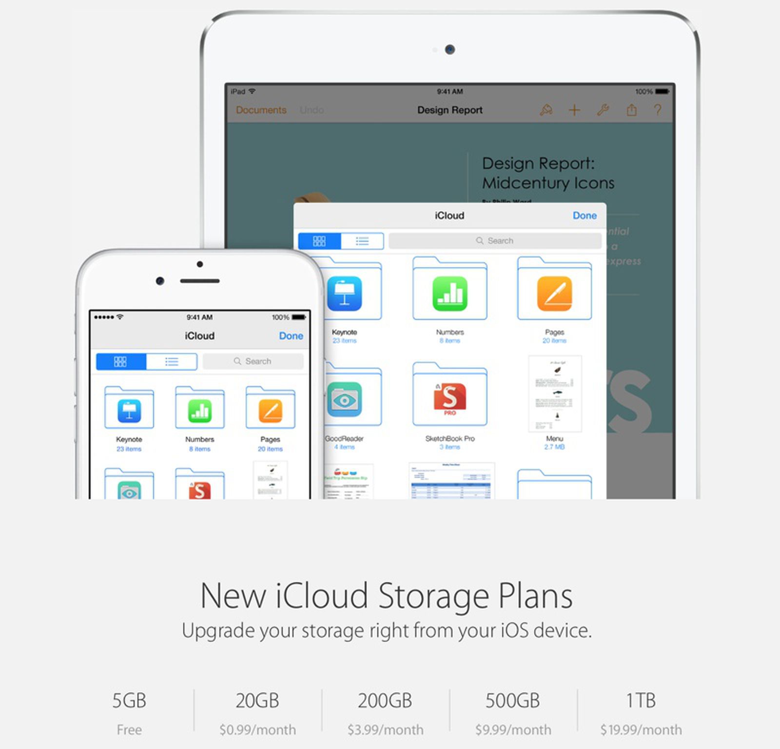 Apple S New Icloud Pricing Announced gb For 0 99 0gb For 3 99 And 1tb For 19 99 Macrumors