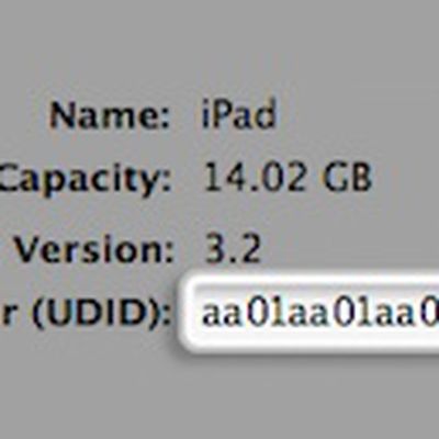 ipad udid