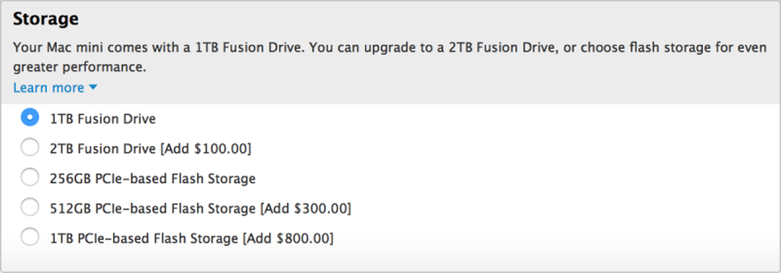 Late 2014 Mac Mini Gained Option for 2TB Fusion Drive in