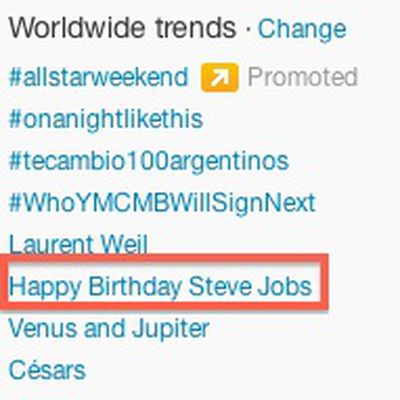 jobs birthday trending twitter