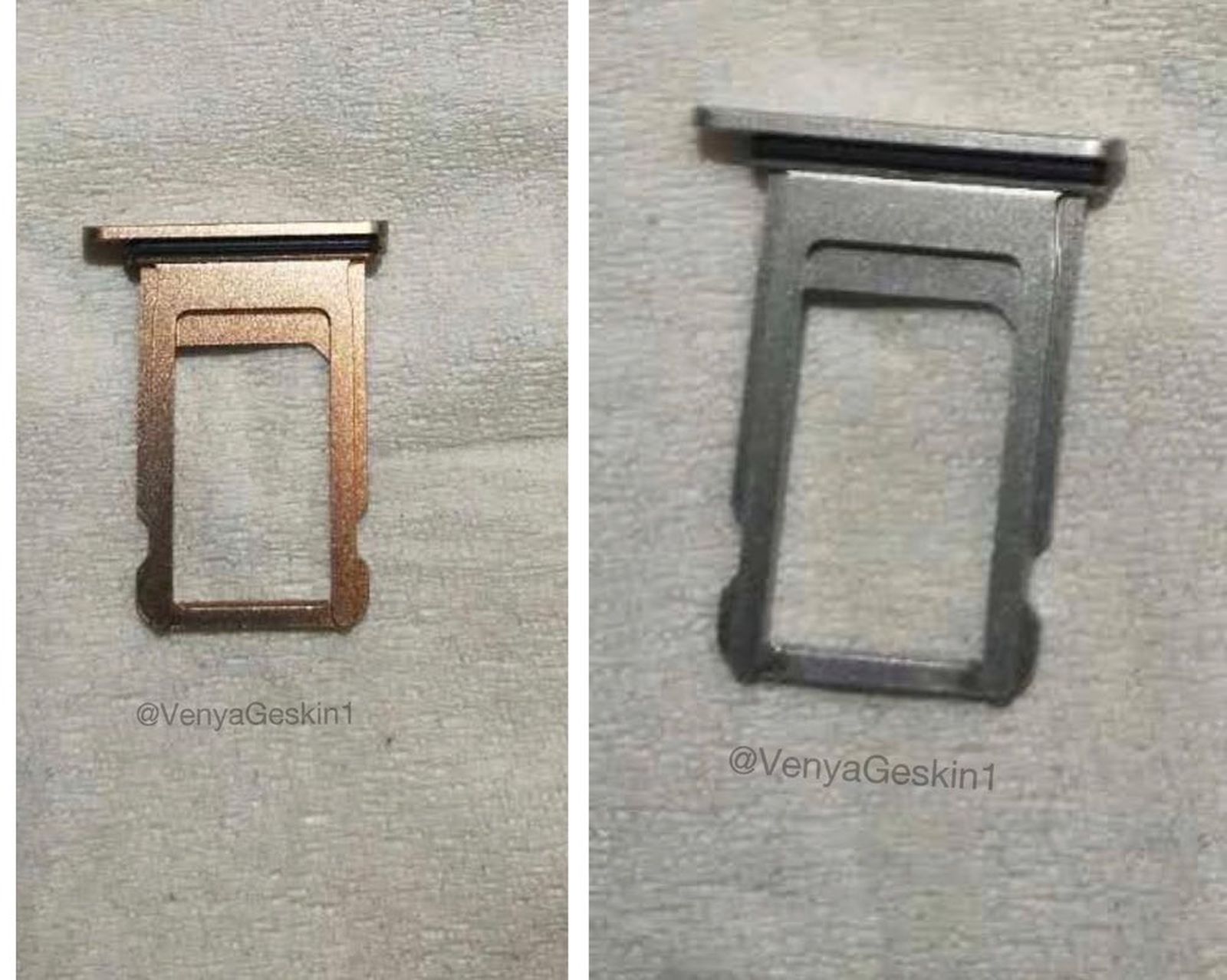 Alleged Iphone 8 Sim Tray Images Again Depict Copper Like Gold Color Macrumors