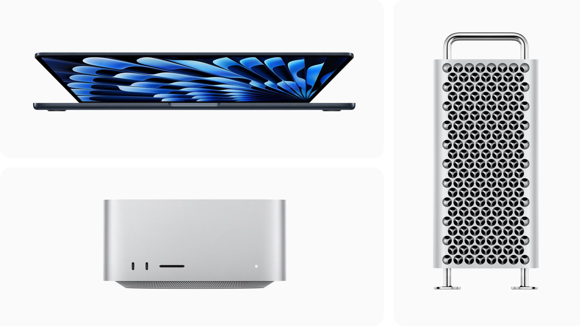 Новые MacBook Air и Mac Studio теперь доступны для самовывоза из Apple Store.