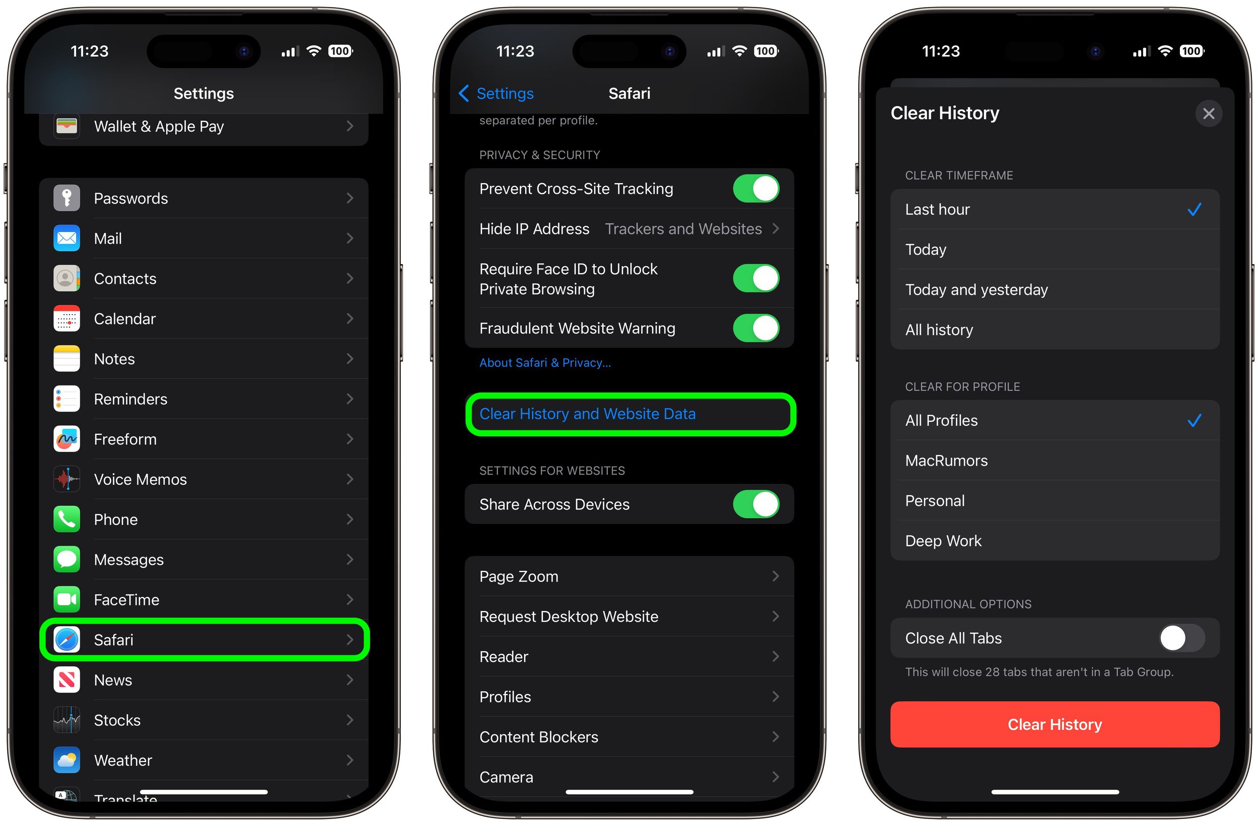 Clear Safari Browsing History and Cache - MacRumors