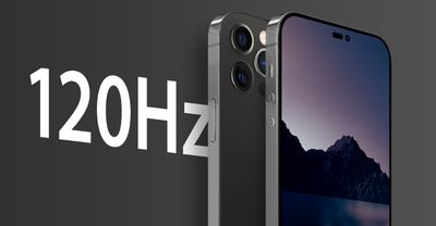 iPhone 14 모의 알약과 구멍 16x9 120hz