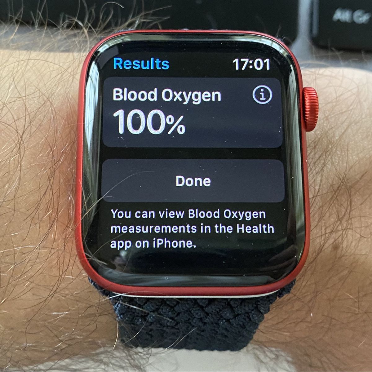 Blood oxygen outlet apple watch icon