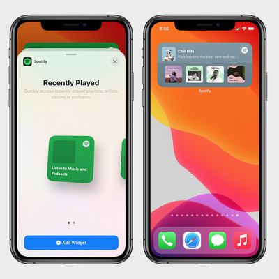 spotify ios 14 home screen widget