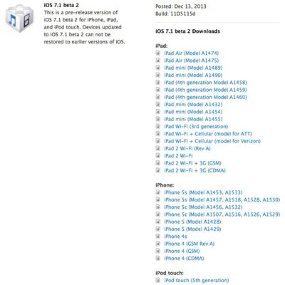 ios 7 1 beta 2
