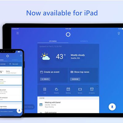 microsoft cortana ipad