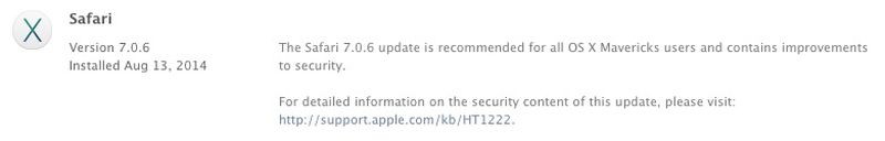 safari 6.1.6 update