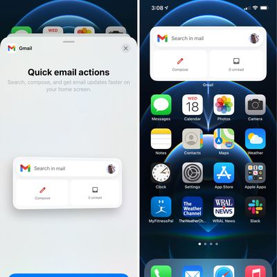 gmail widget ios 14