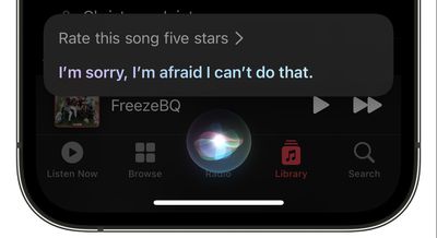 siri not rating songs