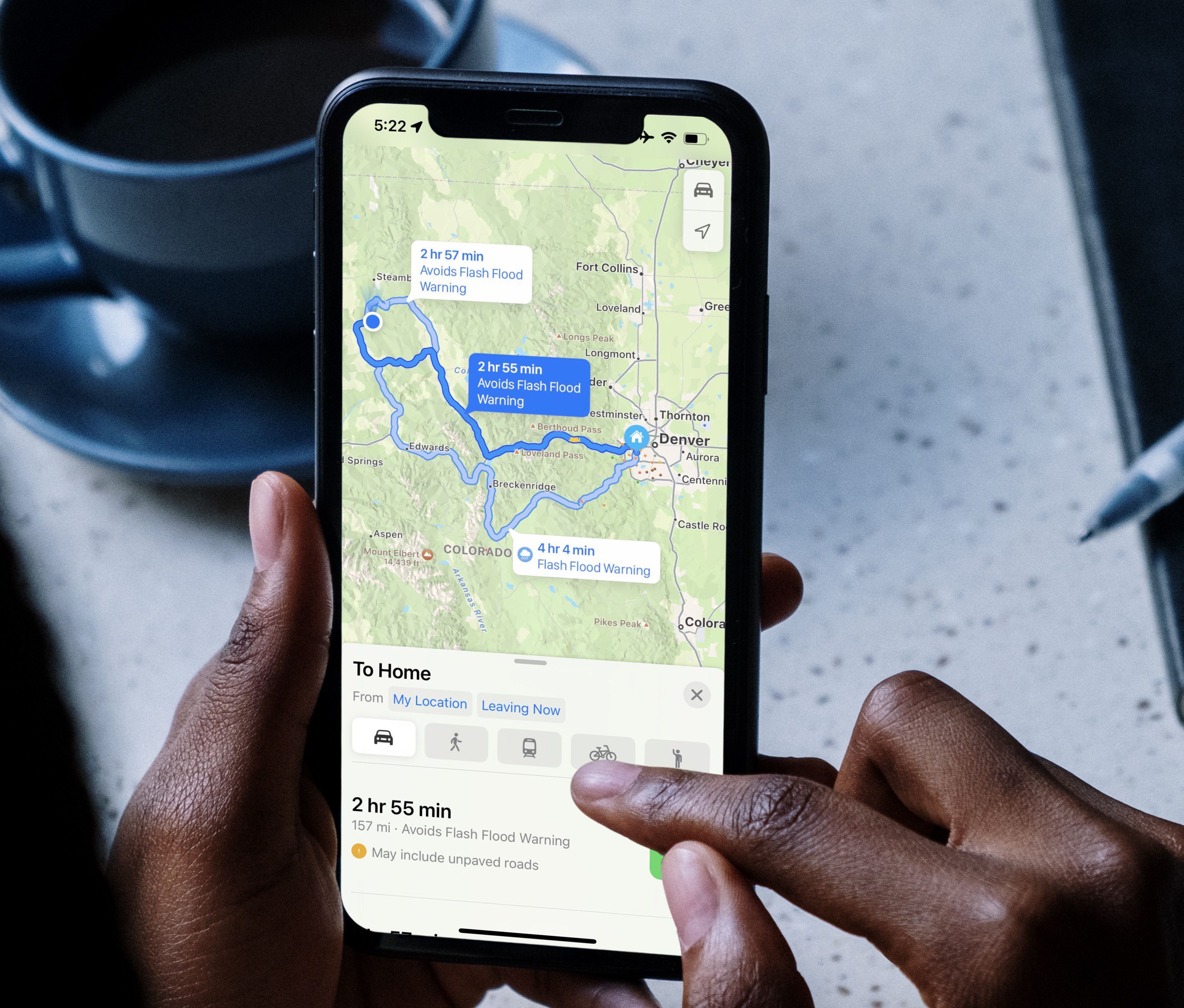 Maps In Ios 15 Now Factors Weather Warnings Into Suggested Routes Macrumors