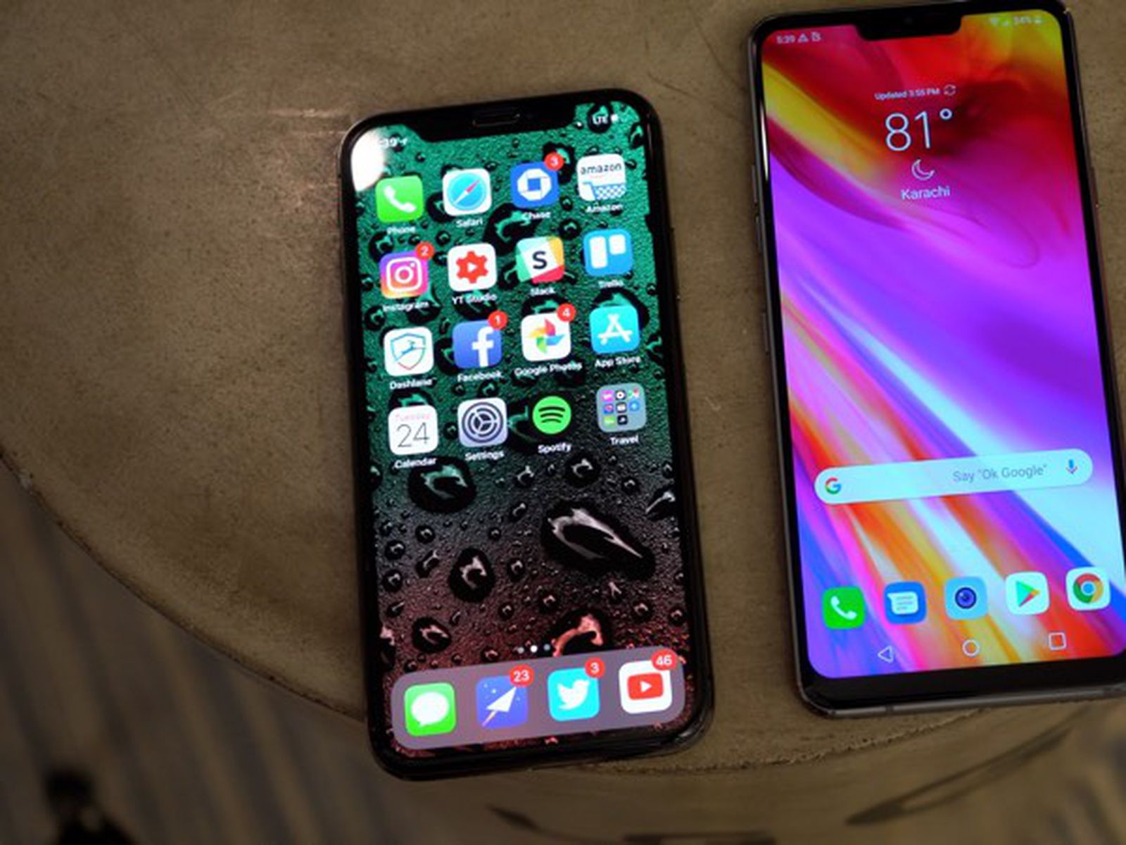 vlasnik Predvidjeti širenje  LG Denies Copying iPhone X's Notched Design With New G7 Smartphone -  MacRumors