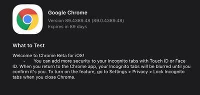 chrome beta incognito authentication