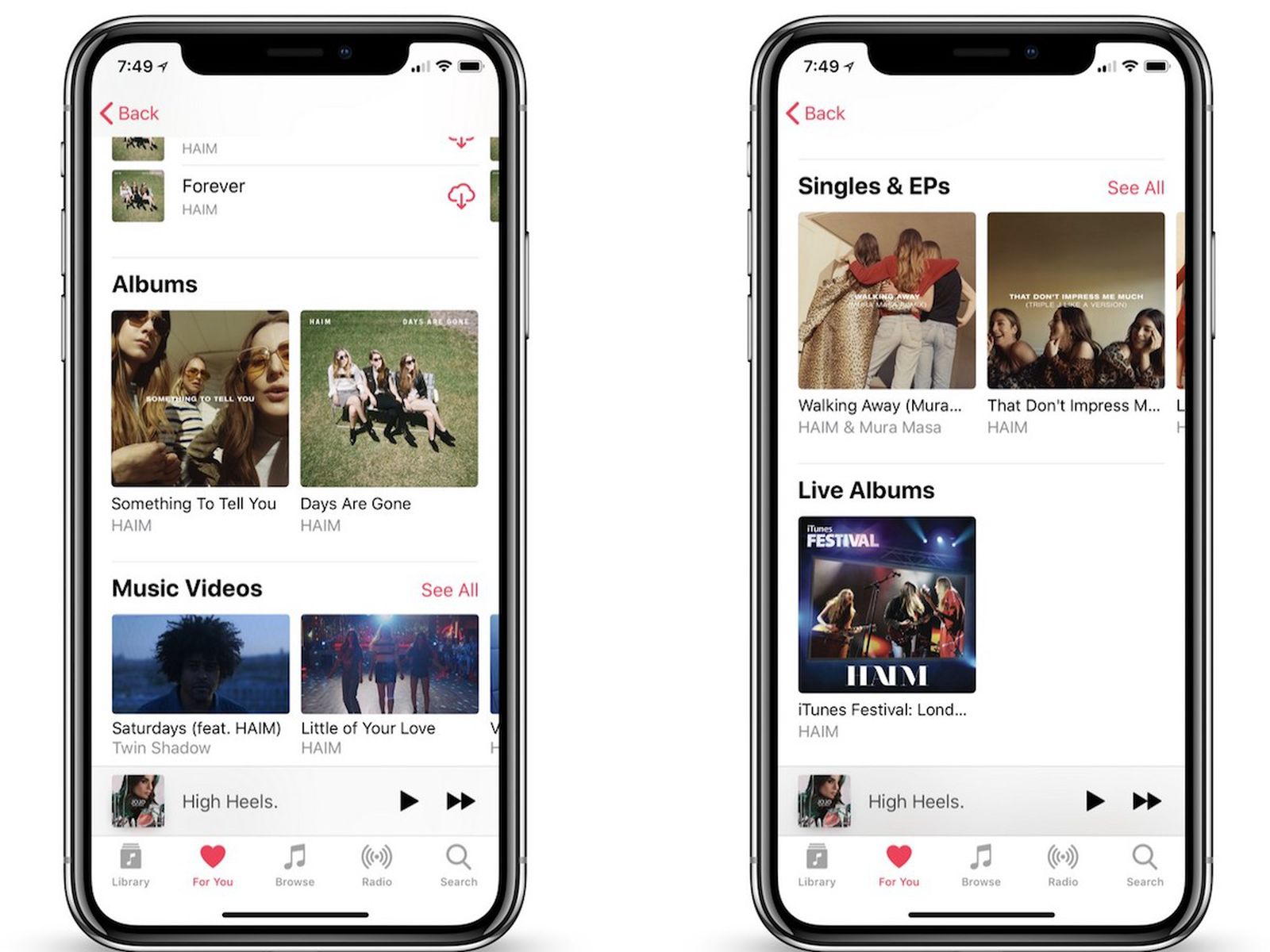 Apple Music Now Separates Studio Albums From Singles Eps Macrumors