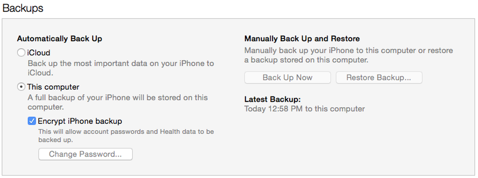 how to backup iphone to icloud vs itunes