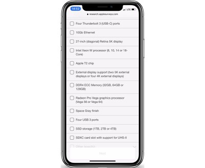 apple surveying imac pro buyers about