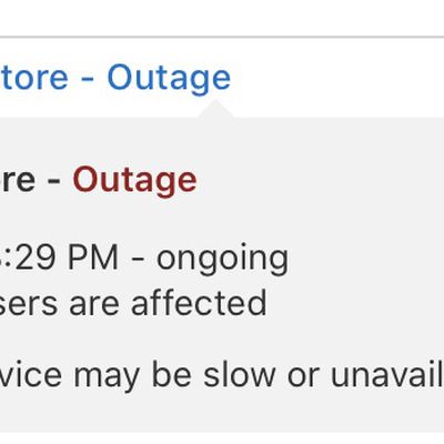 apple app store outage