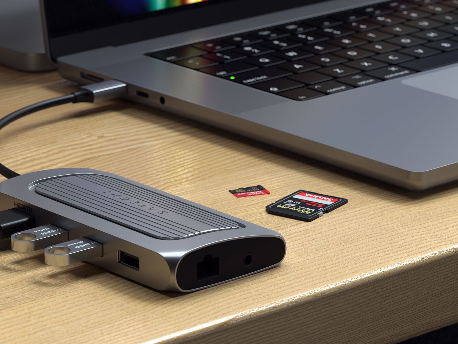 Satechi Launches Type-C Pro Hub for 2016 MacBook Pro With Ports for  Thunderbolt 3, HDMI, SD, and More - MacRumors