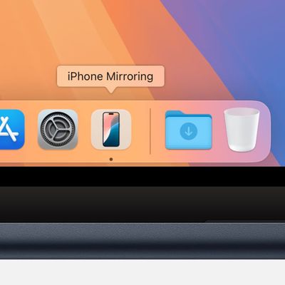 macos sequoia macbook air iphone mirroring app icon in dock