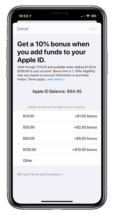 apple id bonus jun2020