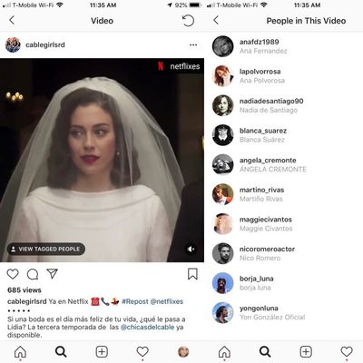 instagram video tagging