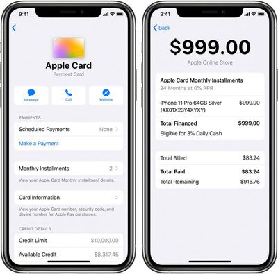 apple card monthly installments iphone 2