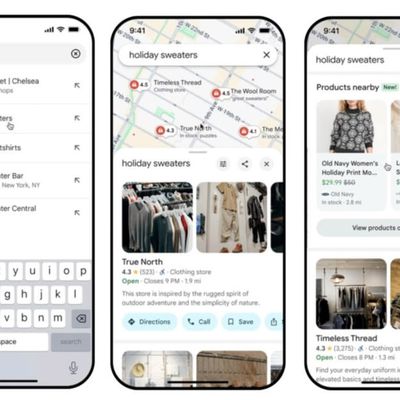 google maps product search