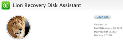 Lion Recovery Disk Assistant