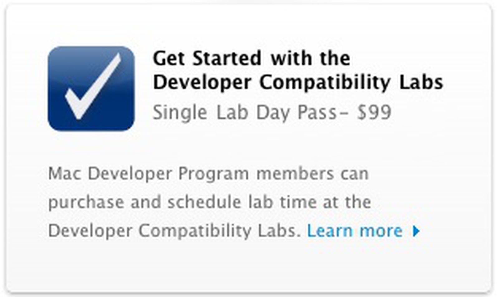 Apple Announces New Developer Day Passes for Mac Compatibility Labs