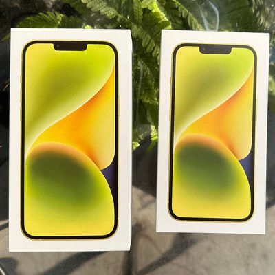 iphone 14 yellow boxes